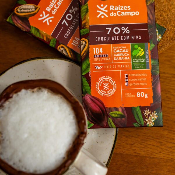 Chocolate Amargo 70% Cacau com Nibs 80g (Pack com 12) - Imagem 6