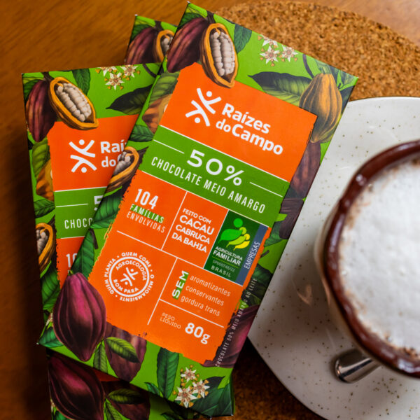 Chocolate Meio Amargo 50% Cacau 80g (Pack com 12) - Imagem 3
