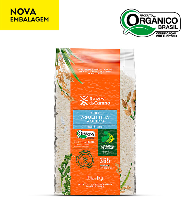 Arroz Agulhinha Polido Orgânico 1kg