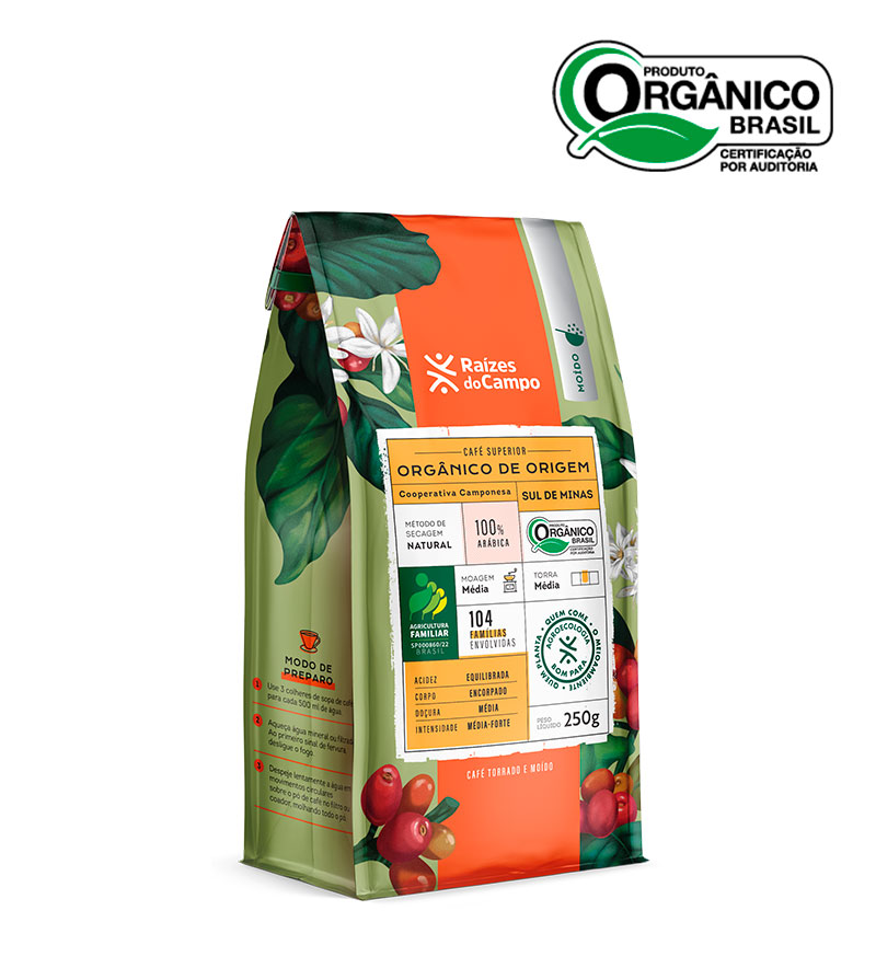 Café Orgânico Torrado e Moído 250g