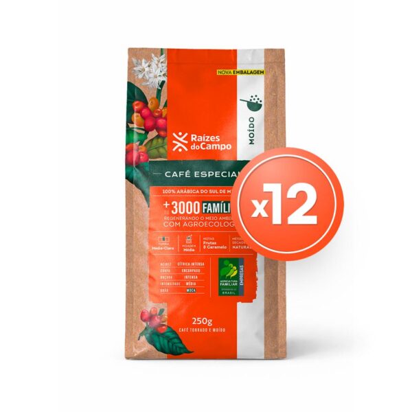 Pack -  12 unidades de Café Especial Torrado e Moído 250g