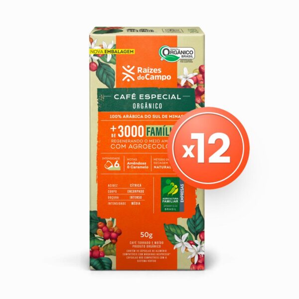 Pack - 12 Caixas de Café Especial Orgânico em Cápsulas