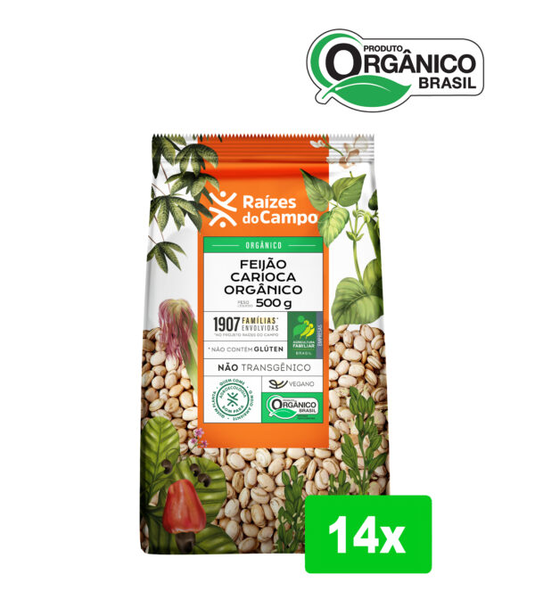 Feijão Carioca Orgânico 500g (PACK COM 14)