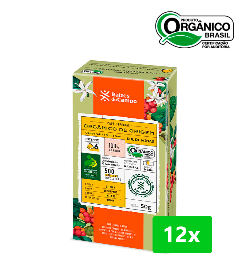Café Especial Orgânico em Cápsula 50g (Pack com 12)