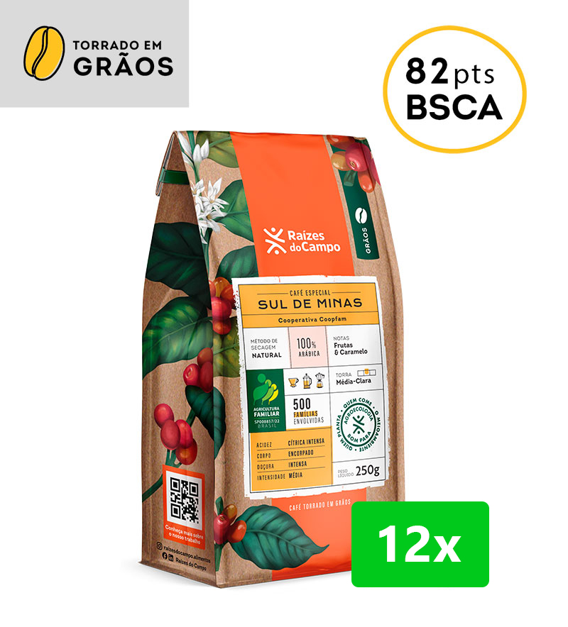 Café Especial Torrado em Grãos 250g (Pack com 12)
