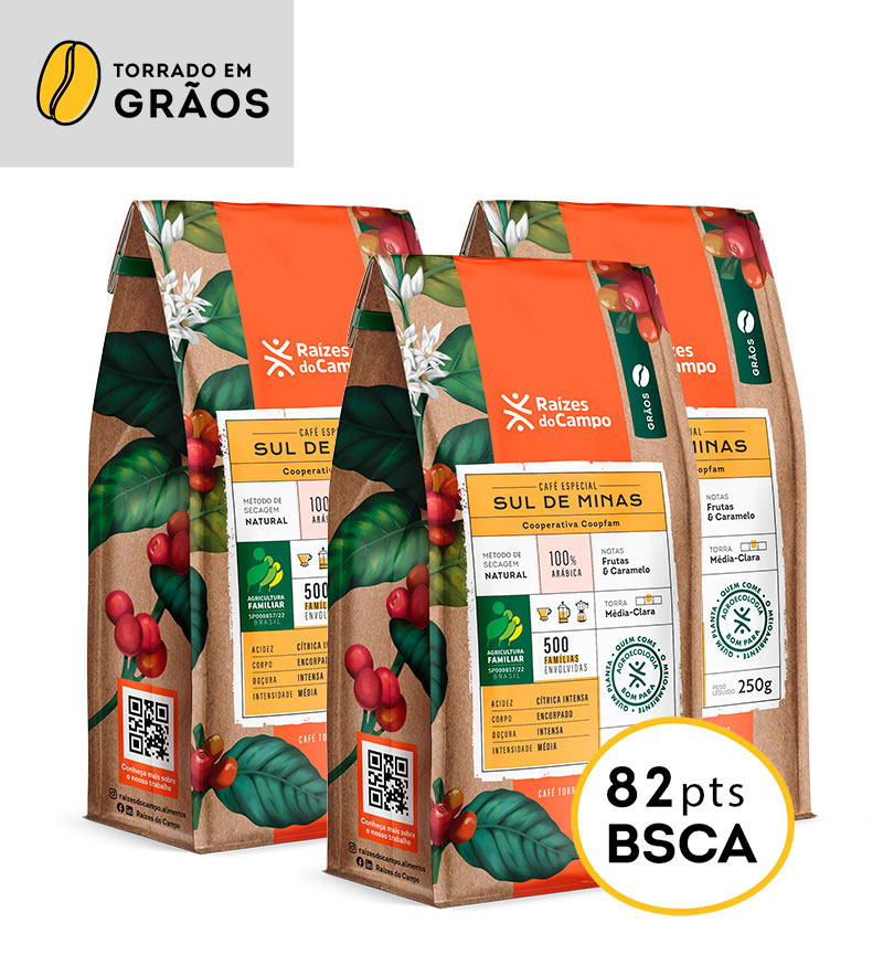 Café Especial Torrado em Grãos 250g (Pack com 3)