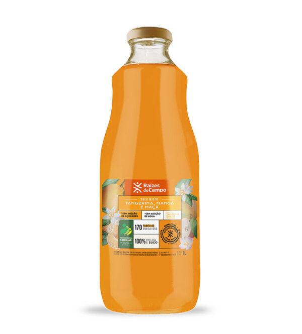 Suco Misto Integral 1 Litro (Manga, Tangerina e Maçã) (Pack com 3) - Imagem 2