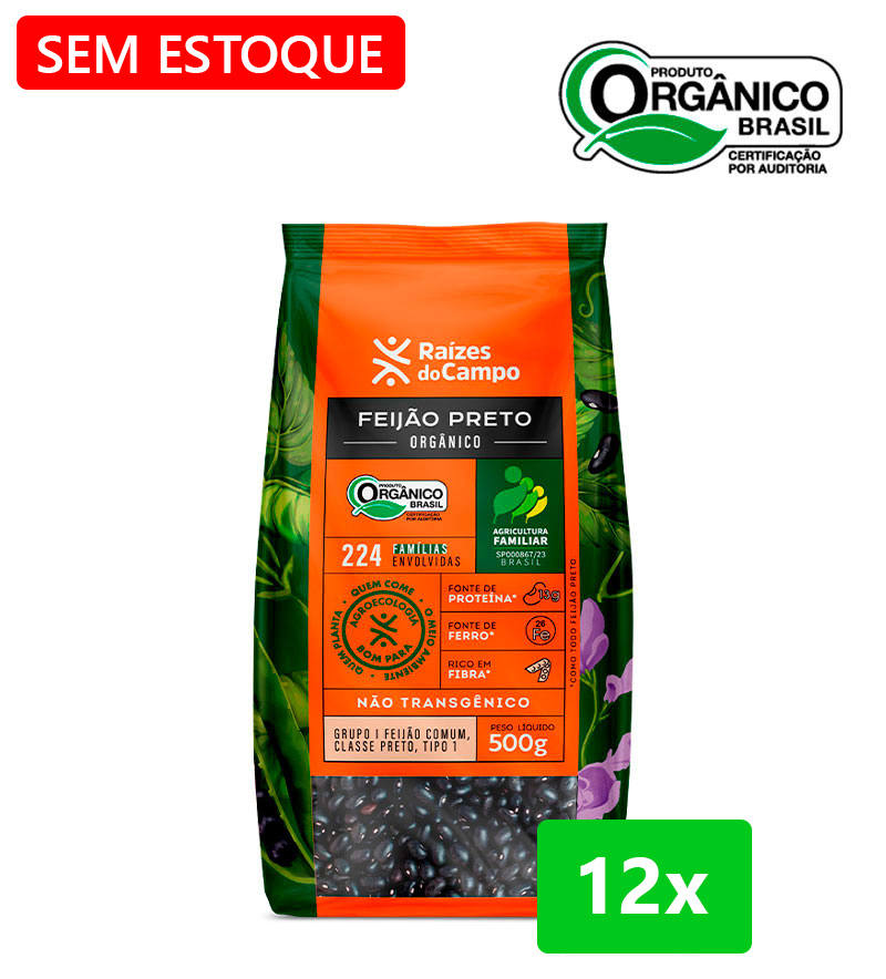 Feijão Preto Orgânico 500g (PACK COM 12)