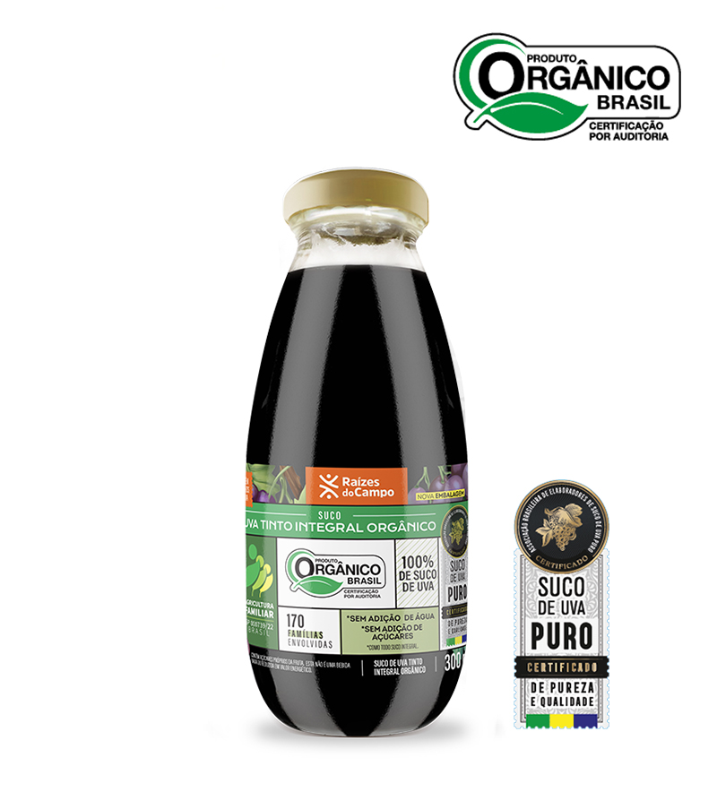 Suco de Uva Integral Orgânico 300ml
