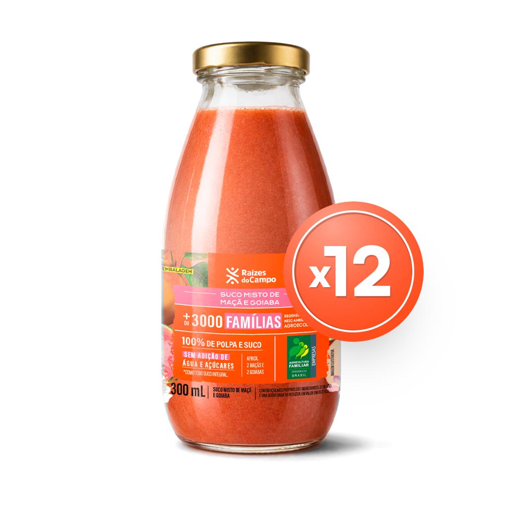 Pack - 12 Unidades de Suco Misto de Maçã e Goiaba (300ml)