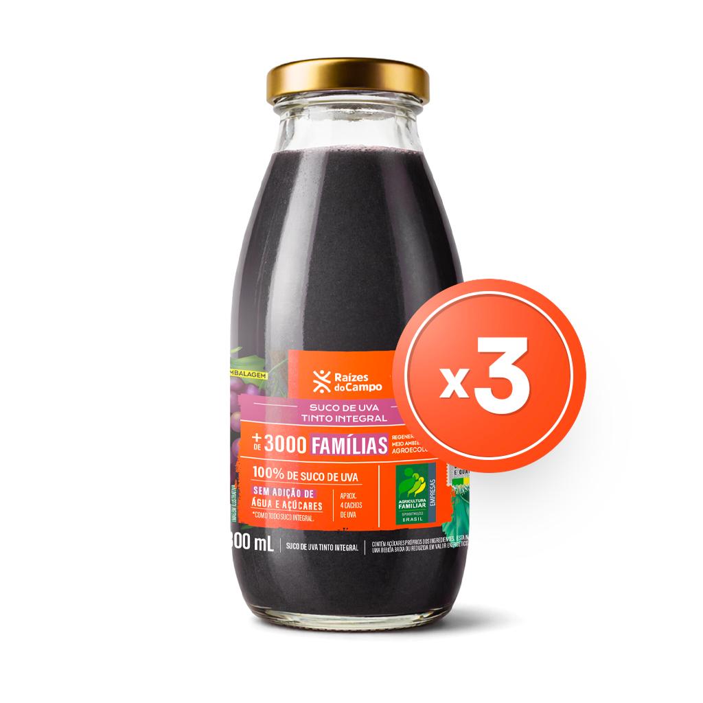 Pack - 3 Unidades de Suco de Uva Integral (300 ml)