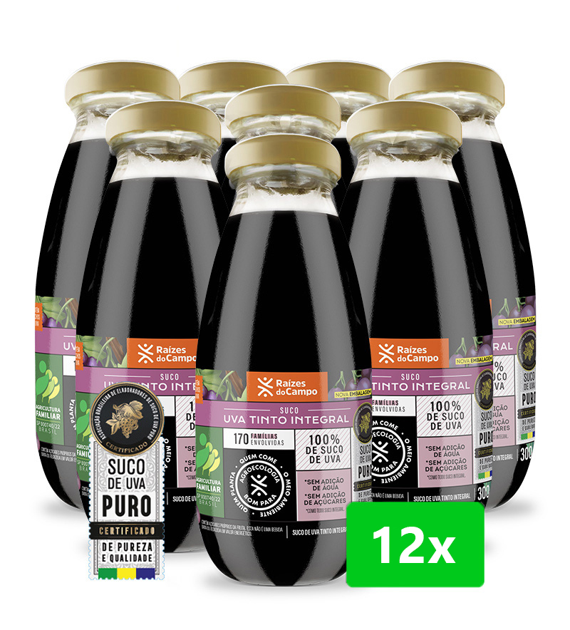 Suco de Uva Integral 300 ml (pack com 12)