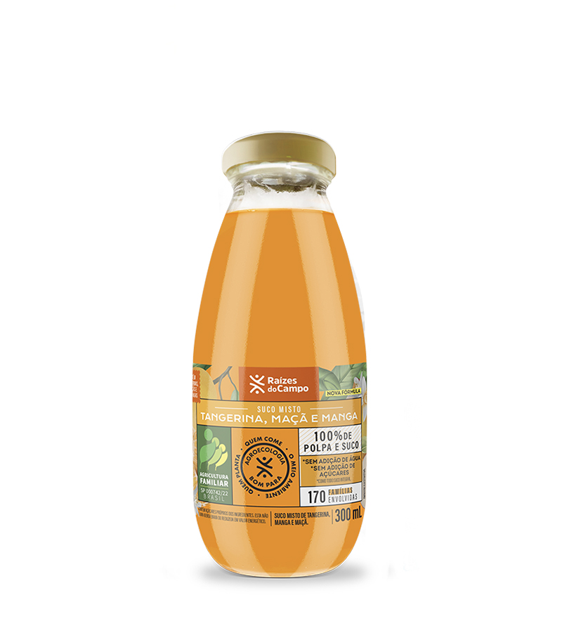 Suco Misto Integral 300ml (Manga, Tangerina e Maçã)