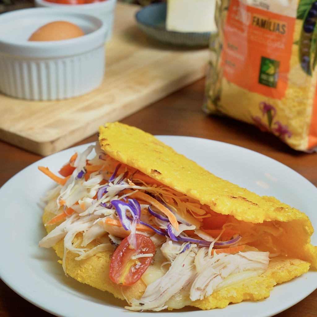 Panqueca que flocão de milho