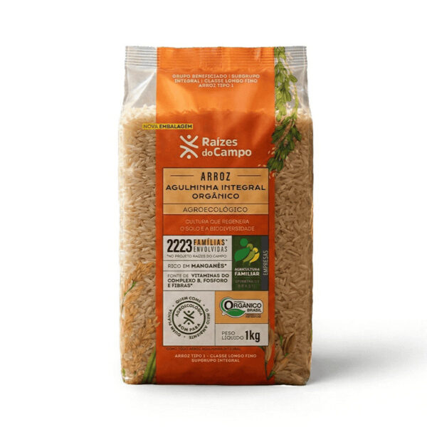Arroz Agulhinha Integral Orgânico 1kg