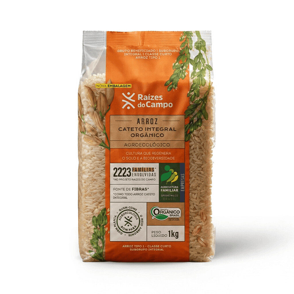 Arroz Cateto Integral Orgânico 1kg