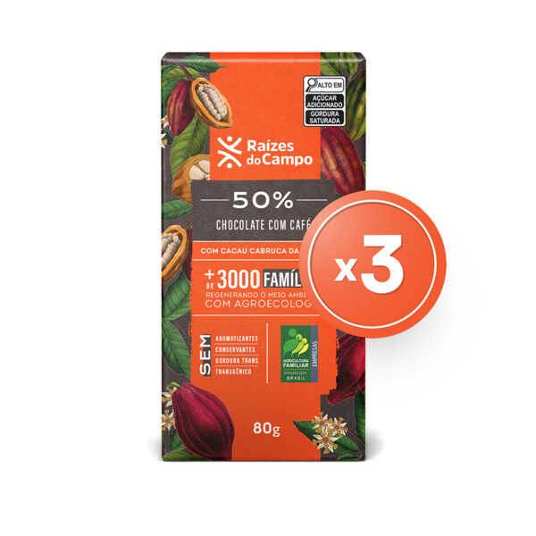 Chocolate 50 com café 3x